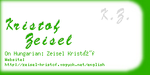 kristof zeisel business card